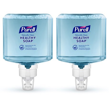 PURELL ES8 CRT HEALTHY SOAP Naturally Clean Foam - 40.6 fl oz (1200 mL) - Dirt Remover, Kill Germs - Skin - Blue - Preservative-