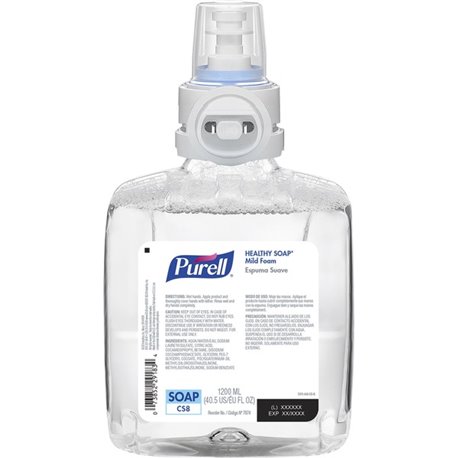 PURELL CS8 Refill HEALTHY SOAP Mild Foam - Fresh Fruit ScentFor - 40.6 fl oz (1200 mL) - Dirt Remover, Kill Germs - Hand, Skin -