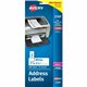 Avery Mini-Sheets Address Label - 1" Width x 2 5/8" Length - Permanent Adhesive - Rectangle - Laser, Inkjet - White - Paper - 8 