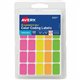 Avery Removable Labels, 1/2" x 3/4" , Neon, 525 Total (6721) - 3/4" Height x 1/2" Width x 3/4" Length - Removable Adhesive - Rec