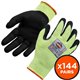 Ergodyne ProFlex 7041 Hi-Vis Nitrile-Coated Level 4 Cut Gloves - Nitrile, Polyurethane Coating - Medium Size - Lime - Cut Resist