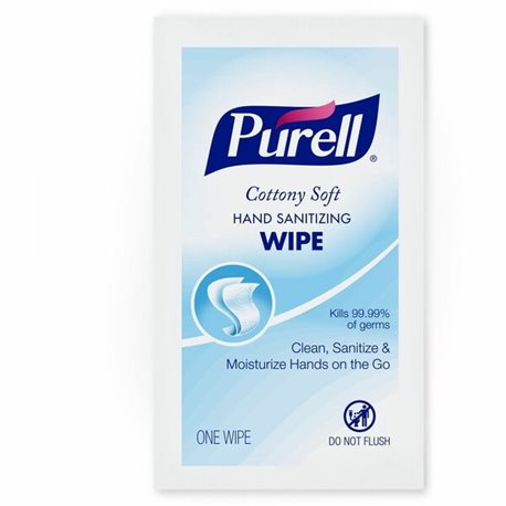 PURELL Cottony Soft Hand Sanitizing Wipes - White, Blue - Cotton - 1000 / Carton