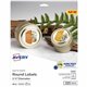 Avery Matte White Sure Feed Labels - - Width2 1/2" Diameter - Permanent Adhesive - Round - Laser, Inkjet - White - Paper - 9 / S