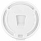 Genuine Joe 12oz-24oz Hot/Cold Foam Cup Lids - 10 / Carton - 100.0 Per Pack - White
