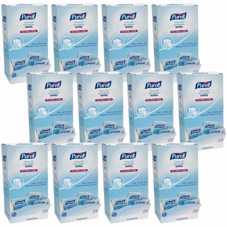 PURELL Cottony Soft Sanitizing Wipes - 5" x 7" - White - 120 Per Box - 12 / Carton