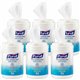 PURELL Alcohol Hand Sanitizing Wipes - 6" x 7" - White - 175 Per Canister - 6 / Carton