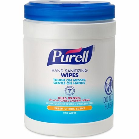 PURELL Sanitizing Wipes - White - 270 Per Canister - 1 Each