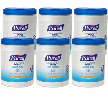 PURELL Sanitizing Wipes - White - 270 Per Canister - 6 / Carton