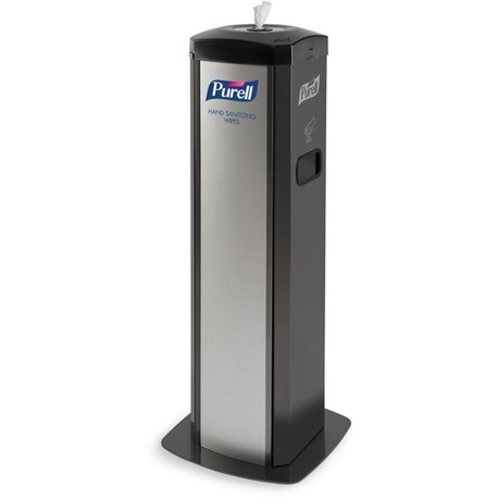 PURELL DS360 Hand Sanitizing Wipes Station - Steel - Black - Durable - 1 / Carton