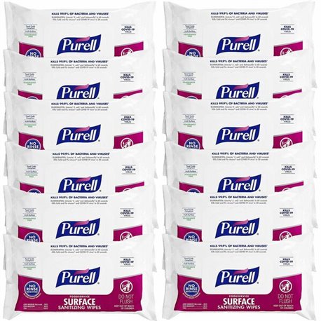 PURELL Foodservice Surface Sanitizing Wipes - White - 72.0 Per Packet - 12 / Carton