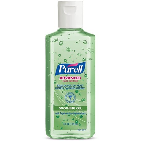 PURELL Advanced Hand Sanitizer Gel - Floral Scent - 4 fl oz (118.3 mL) - Squeeze Bottle Dispenser - Kill Germs - Hand - Moisturi