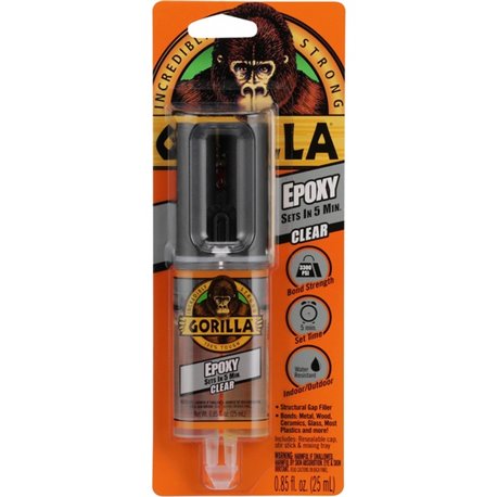 Gorilla Glue Epoxy Clear Glue - 0.85 oz - 1 Each - Clear