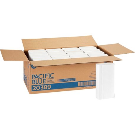 Pacific Blue Select Multifold Premium Paper Towels - 1 Ply - 9.20" x 9.40" - White - Paper - 4000 Per Carton - 16 / Carton