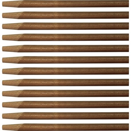 Genuine Joe Squeegee Handle - 60" Length - 1.13" Diameter - Natural - Wood - 12 / Carton
