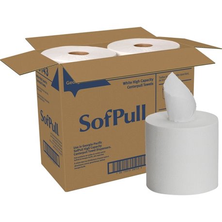 SofPull Centerpull High-Capacity Paper Towels - 15" x 7.80" - 560 Sheets/Roll - White - Paper - 4 / Carton