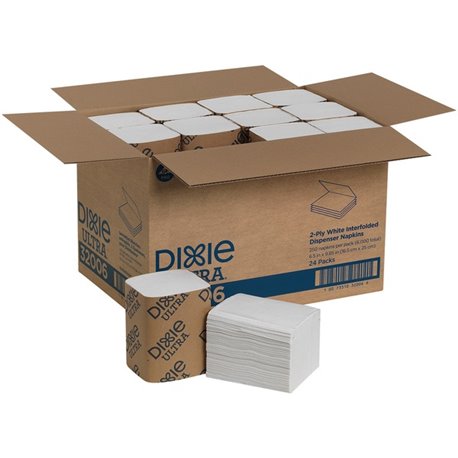 Dixie Ultra Interfold Napkin Dispenser Refill - 2 Ply - Interfolded - White - 250 Per Bundle - 24 / Carton