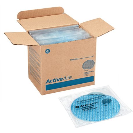 ActiveAire Low-Splash Deodorizer Urinal Screens - Lasts upto 30 Days - Deodorizer - 12 / Carton - Blue