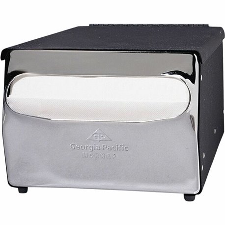 Dixie Countertop Napkin Dispenser - Full Fold Dispenser - 255 x Napkin - 5.9" Height x 7.9" Width x 11.5" Depth - Steel - Black,