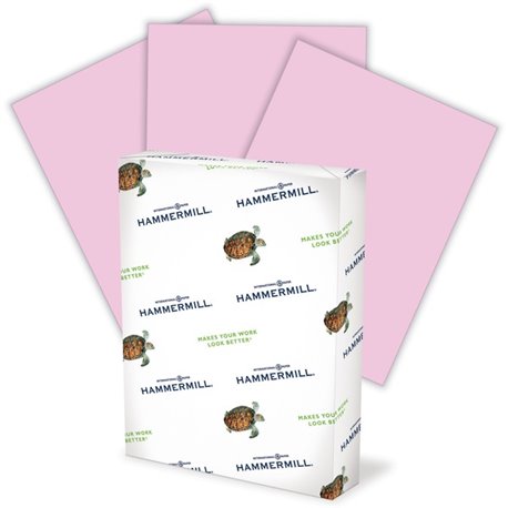 Hammermill Colors Recycled Copy Paper - Lilac - Letter - 8 1/2" x 11" - 20 lb Basis Weight - Smooth - 10 / Carton - 5000 Sheets 