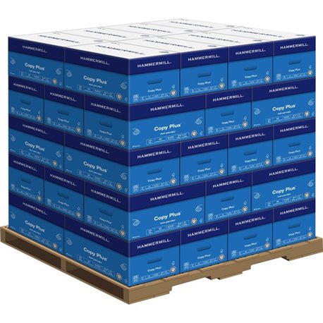 Hammermill Copy Plus Paper - White - 92 Brightness - Letter - 8 1/2" x 11" - 20 lb Basis Weight - 400 / Pallet - 500 Sheets per 