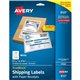 Avery TrueBlock Paper Receipt Shipping Labels - 5 1/16" Width x 7 5/8" Length - Permanent Adhesive - Rectangle - Inkjet - White 