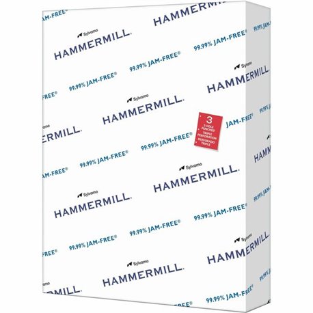 Hammermill Copy Plus 3HP Paper - White - 92 Brightness - Letter - 8 1/2" x 11" - 20 lb Basis Weight - 500 / Ream - Acid-free, Pr