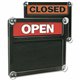 Headline Signs OPEN / CLOSED Letterboard Sign - 1 Each - Open/Closed Print/Message - 15" Width13" Depth - Rectangular Shape - Do