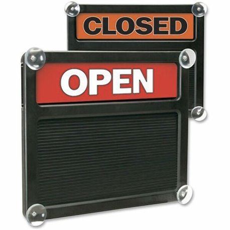 Headline Signs OPEN / CLOSED Letterboard Sign - 1 Each - Open/Closed Print/Message - 15" Width13" Depth - Rectangular Shape - Do