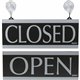 Headline Signs Century Series OPEN/CLOSED Sign - 1 Each - Open/Closed Print/Message - 13" Width5" Depth - Silver Print/Message C