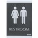 Headline Signs ADA RESTROOM Sign - 1 Each - Restroom Print/Message - 6" Width9" Depth - Rectangular Shape - Silver Print/Message