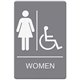 Headline Signs ADA WOMEN Wheelchair Restroom Sign - 1 Each - women's restroom/wheelchair accessible Print/Message - Double Sided