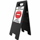 Headline Signs 2-Sided Floor Tent Sign - 1 Each - STOP DO NOT ENTER Print/Message - 10.5" Width25" Depth - Double Sided - Dirt R