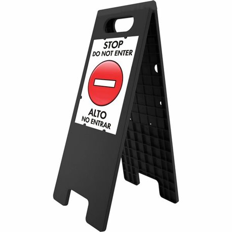 Headline Signs 2-Sided Floor Tent Sign - 1 Each - STOP DO NOT ENTER Print/Message - 10.5" Width25" Depth - Double Sided - Dirt R