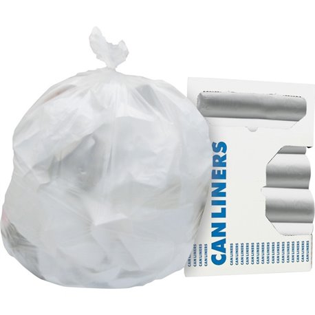 Heritage Trash Bag - 16 gal Capacity - 24" Width x 33" Length - 0.31 mil (8 Micron) Thickness - High Density - Natural - High-de