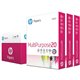 HP Papers MultiPurpose20 Paper - White - 96 Brightness - Letter - 8 1/2" x 11" - 20 lb Basis Weight - 3 / Carton - White