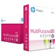 HP Papers Multipurpose20 Copy Paper - White - 96 Brightness - Letter - 8 1/2" x 11" - 20 lb Basis Weight - Smooth - 5 / Carton -