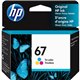 HP 67 Original Inkjet Ink Cartridge - Tri-color - 1 Each - 100 Pages