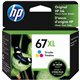 HP 67XL Original High Yield Inkjet Ink Cartridge - Tri-color - 1 Each - 200 Pages