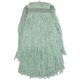 Genuine Joe Blended Yarn Mophead - 20 - Stain Resistant, Durable, Narrow Headband, Cut Ends - Yarn - Green - 1Each