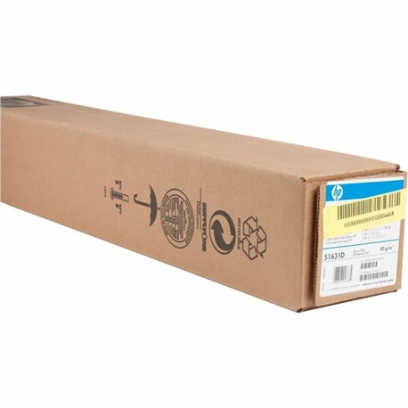 HP Wide Format Special Inkjet Technical Paper - 96 Brightness - 91% Opacity - A1 - 24" x 150 ft - 24 lb Basis Weight - Matte - 1