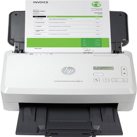 HP Scanjet Enterprise Flow 5000 S5 Sheetfed Scanner - 600 dpi Optical - 48-bit Grayscale - 65 ppm (Mono) - 65 ppm (Color) - Dupl