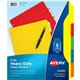 Avery Plastic Tab Dividers w/ White Labels - 5 x Divider(s) - 5 Tab(s) - 5 - 5 Tab(s)/Set - 8.5" Divider Width x 11" Divider Len