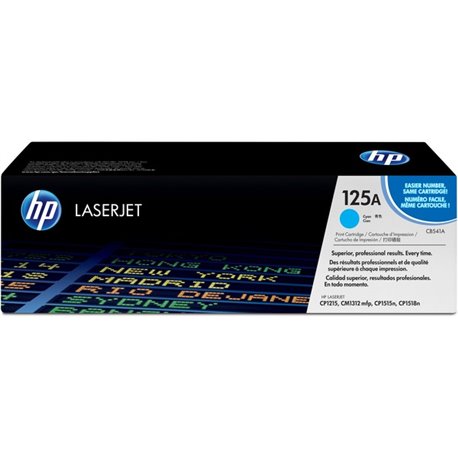 HP 125A (CB541A) Original Laser Toner Cartridge - Single Pack - Cyan - 1 Each - 1400 Pages