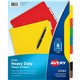 Avery Plastic Tab Dividers w/ White Labels - 8 x Divider(s) - 8 Tab(s) - 8 - 8 Tab(s)/Set - 8.5" Divider Width x 11" Divider Len