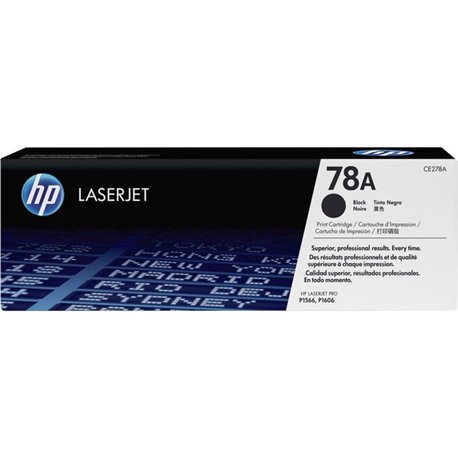 HP 78A (CE278A) Original Laser Toner Cartridge - Single Pack - Black - 1 Each - 2100 Pages