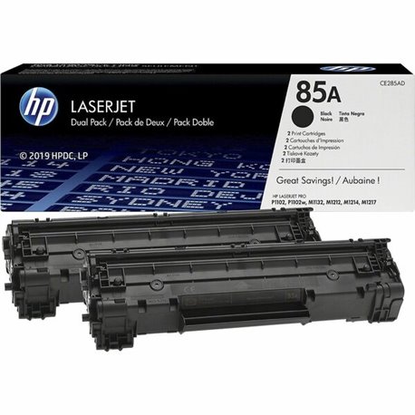 HP 85A 2-pack Black Original LaserJet Toner Cartridges - 1600 Pages