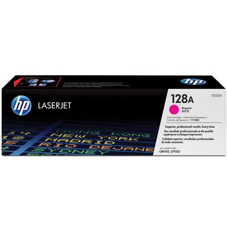 HP 128A (CE323A) Original Laser Toner Cartridge - Single Pack - Magenta - 1 Each - 1300 Pages