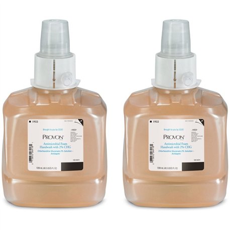 Provon LTX-12 Antimicrobial Foam Handwash with 2% CHG - 40.6 fl oz (1200 mL) - Pump Bottle Dispenser - Kill Germs - Hand - Antib