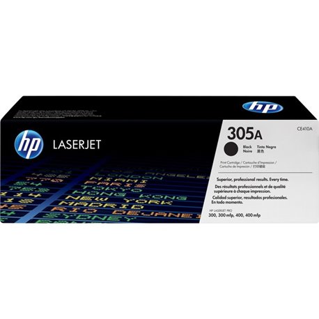 HP 305A (CE410A) Original Standard Yield Laser Toner Cartridge - Single Pack - Black - 1 Each - 2200 Pages