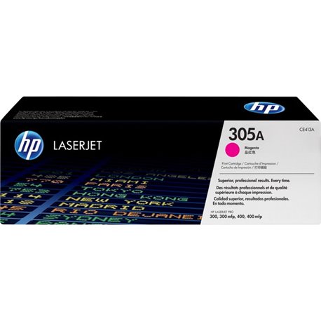 HP 305A (CE413A) Original Standard Yield Laser Toner Cartridge - Single Pack - Magenta - 1 Each - 2600 Pages